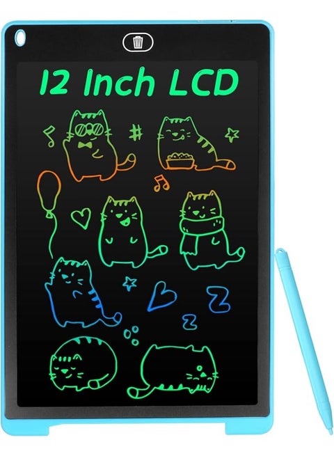 12-inch Color LCD Writing Tablet for Kids, Portable Erasable Drawing Board, Digital Drawing Board, Educational Toy for Boys and Girls, Blue by Colezone